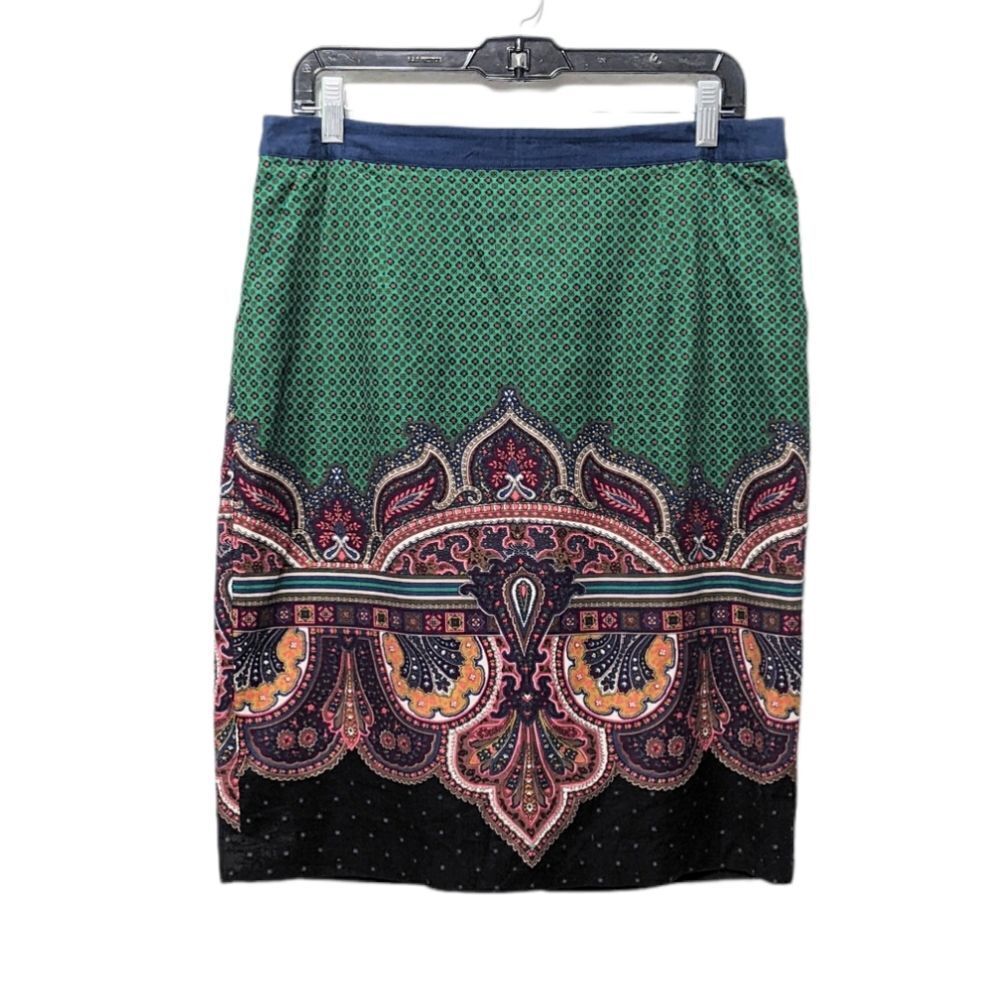 Anthropologie EDME & ESYLLTE Corduroy Paisley Pencil Skirt 12